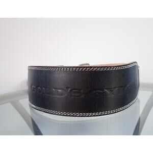 Golds Gym Power Weight Lifting Belt 100% Leather Foam Padded Black Size L/XL